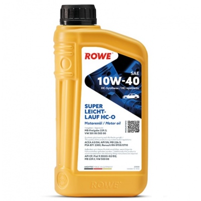 Масло моторное полусинтетическое 10W40 ROWE HIGHTEC SUPER LEICHTLAUF HC-0, 1 литр