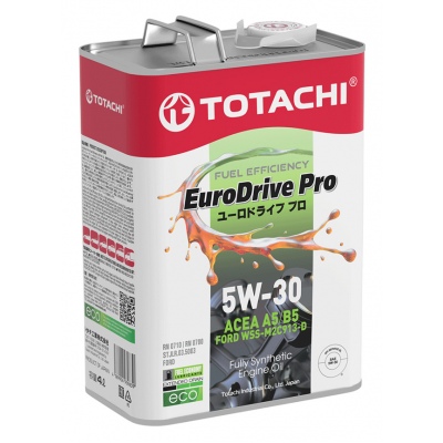 Масло моторное синтетическое 5W30 TOTACHI EURODRIVE PRO FE Fully Synthetic  API SL, ACEA A5/B5, 4 л.