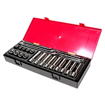 Набор инструментов 24 предмета TORX (ключи E6-E24, головки E10-E24) в кейсе JTC-K4241